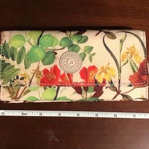 Kipling Floral Wallet - Red, Green, Cream